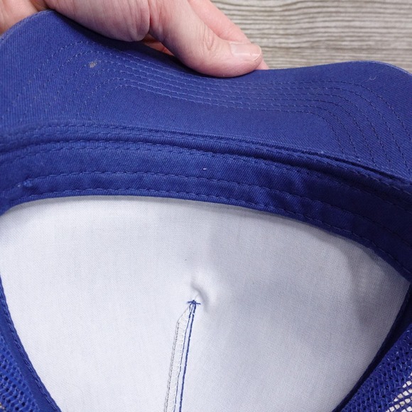 BASS PRO SHOPS LOGO BLUE ADJUSTABLE MESH SNAPBACK BASEBALL TRUCKER HAT CAP - Picture 9 of 11